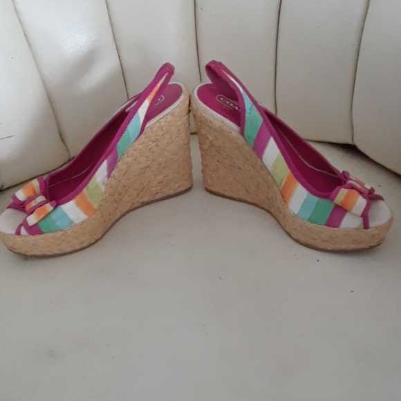 NEW Coach slingback peep toe espadrilles - Picture 2 of 5